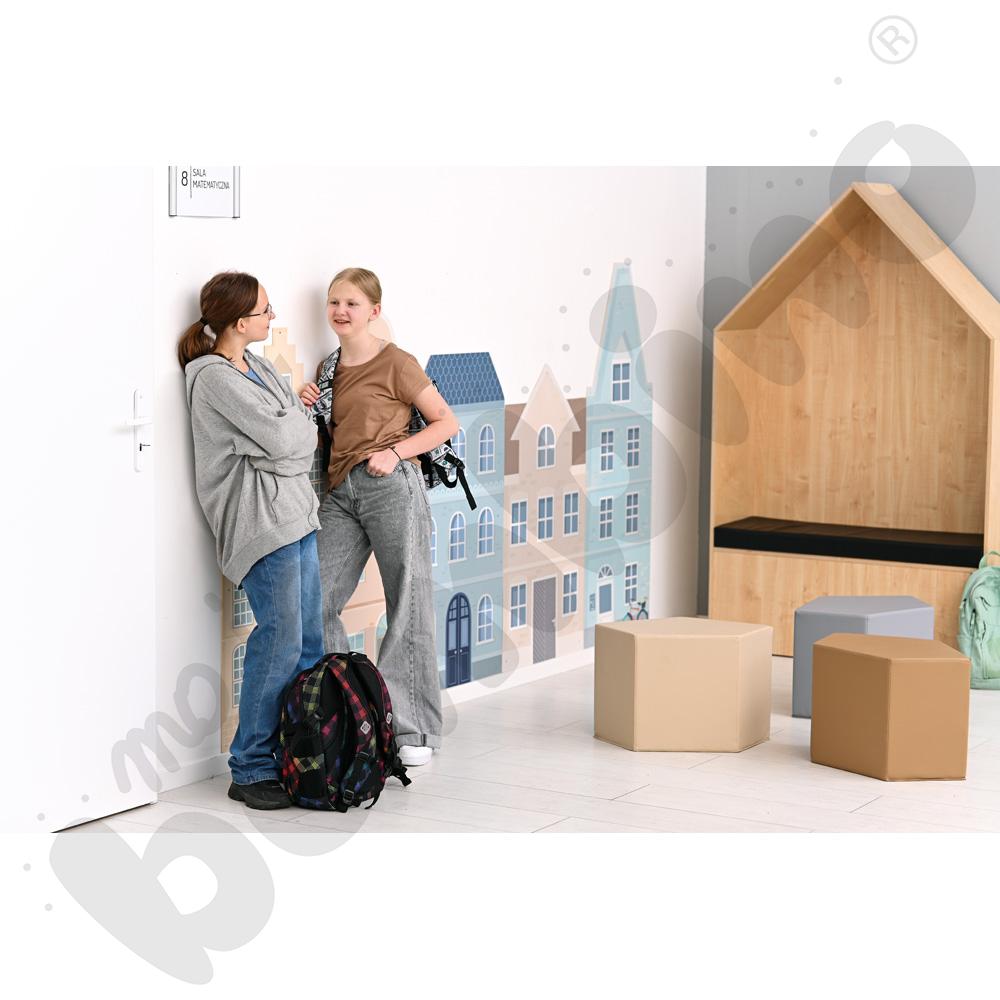 Panel ścienny - dom,  błękitny