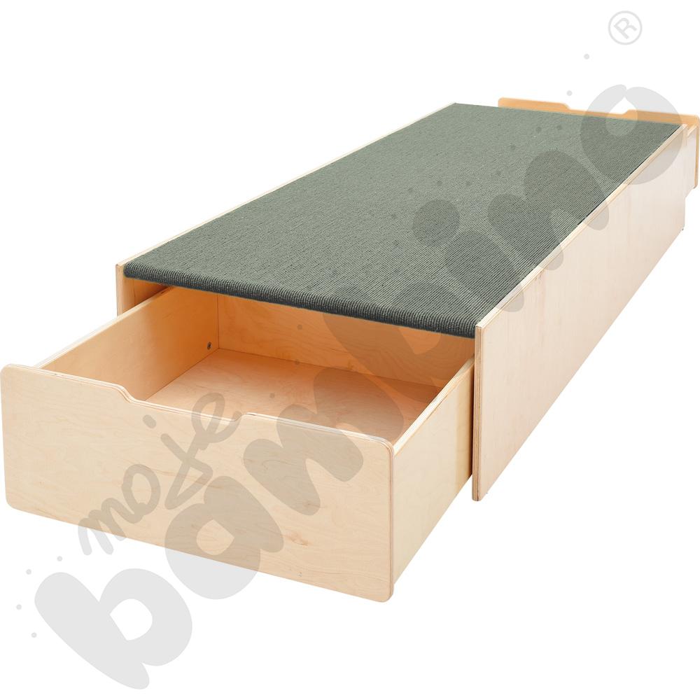 Podest z wnękami po bokach, wys. 30 cm - jasnoszary