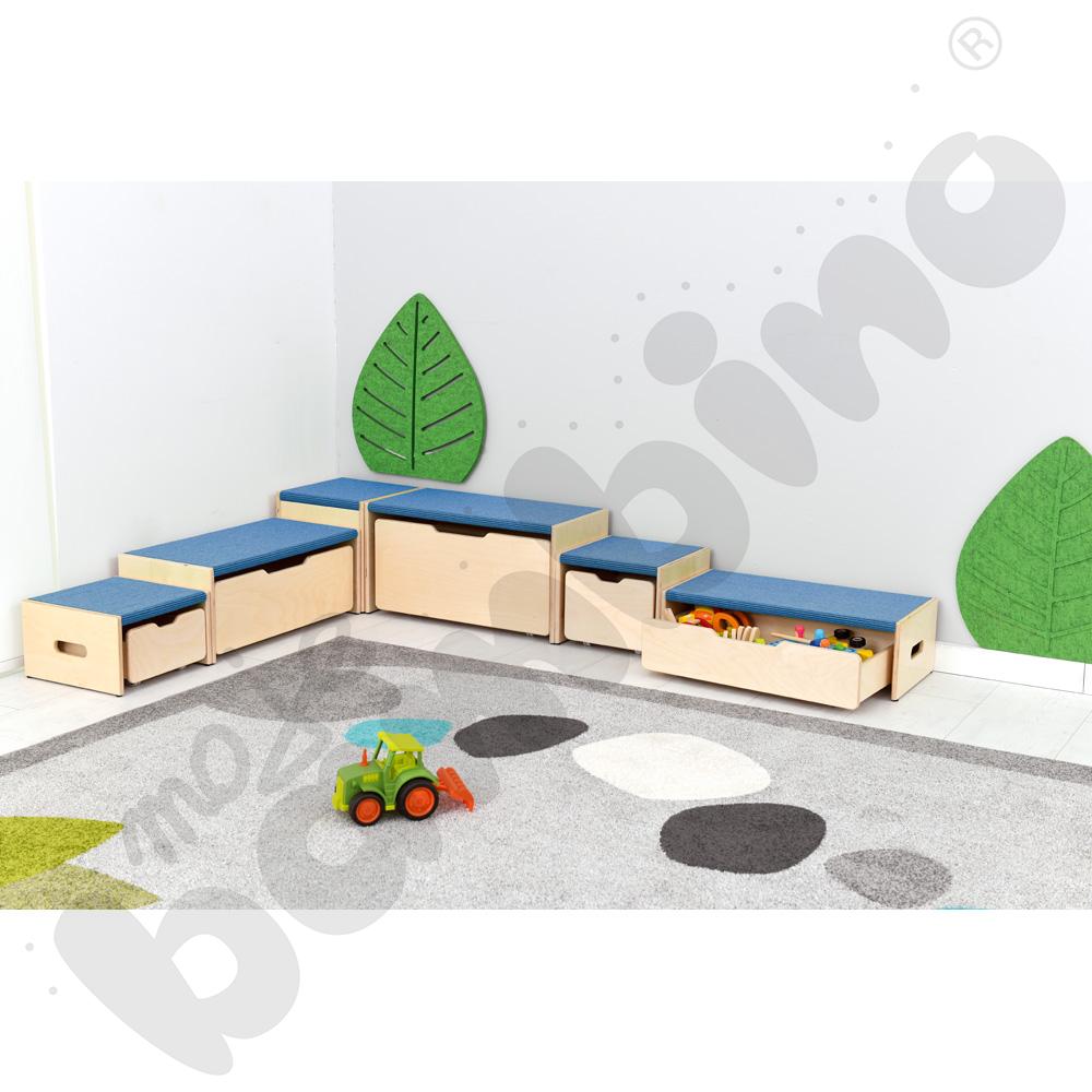 Podest kwadrat z wnęką, wys. 20 cm - ciemnoniebieski