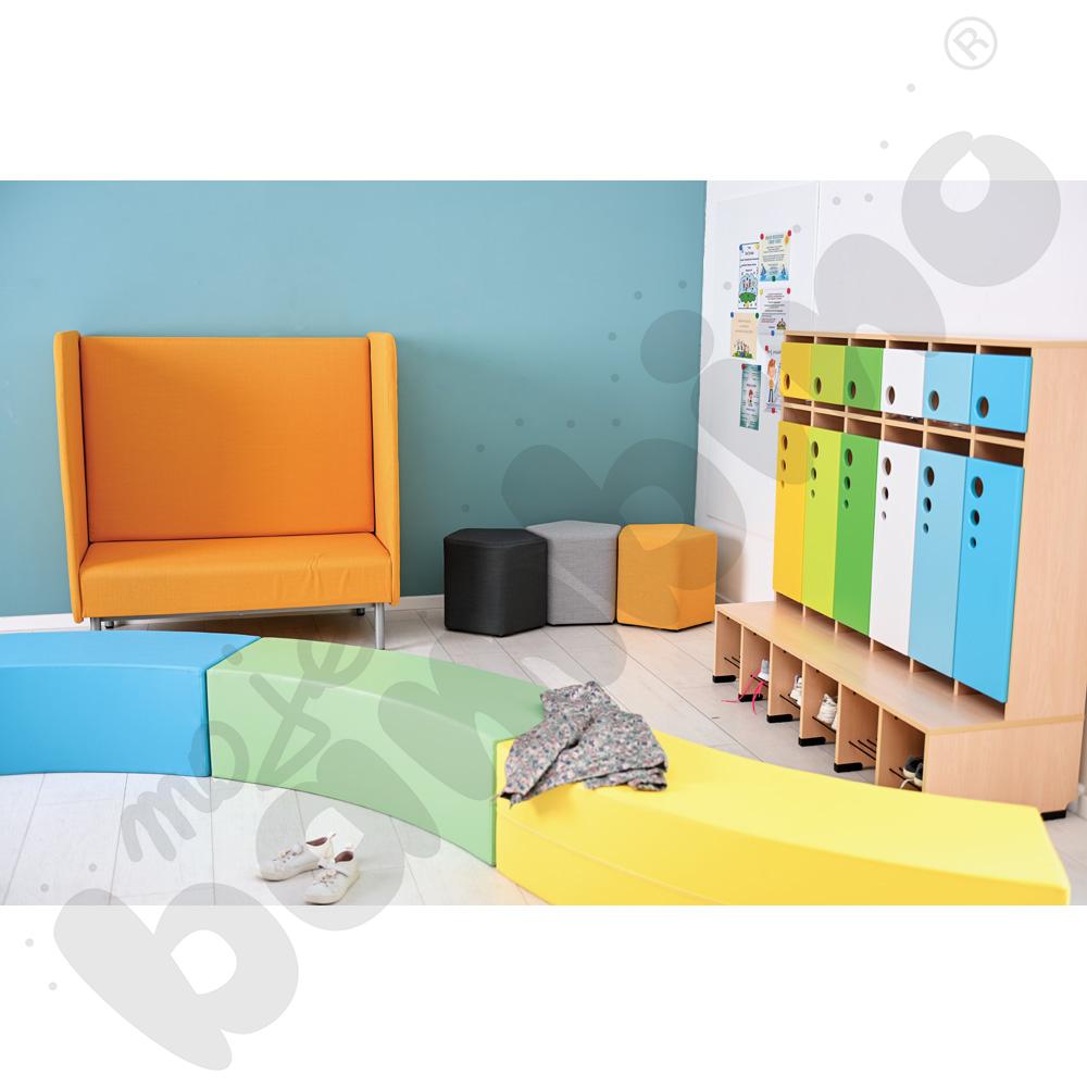 Pufa Inflamea 1 pięciokątna musztardowa