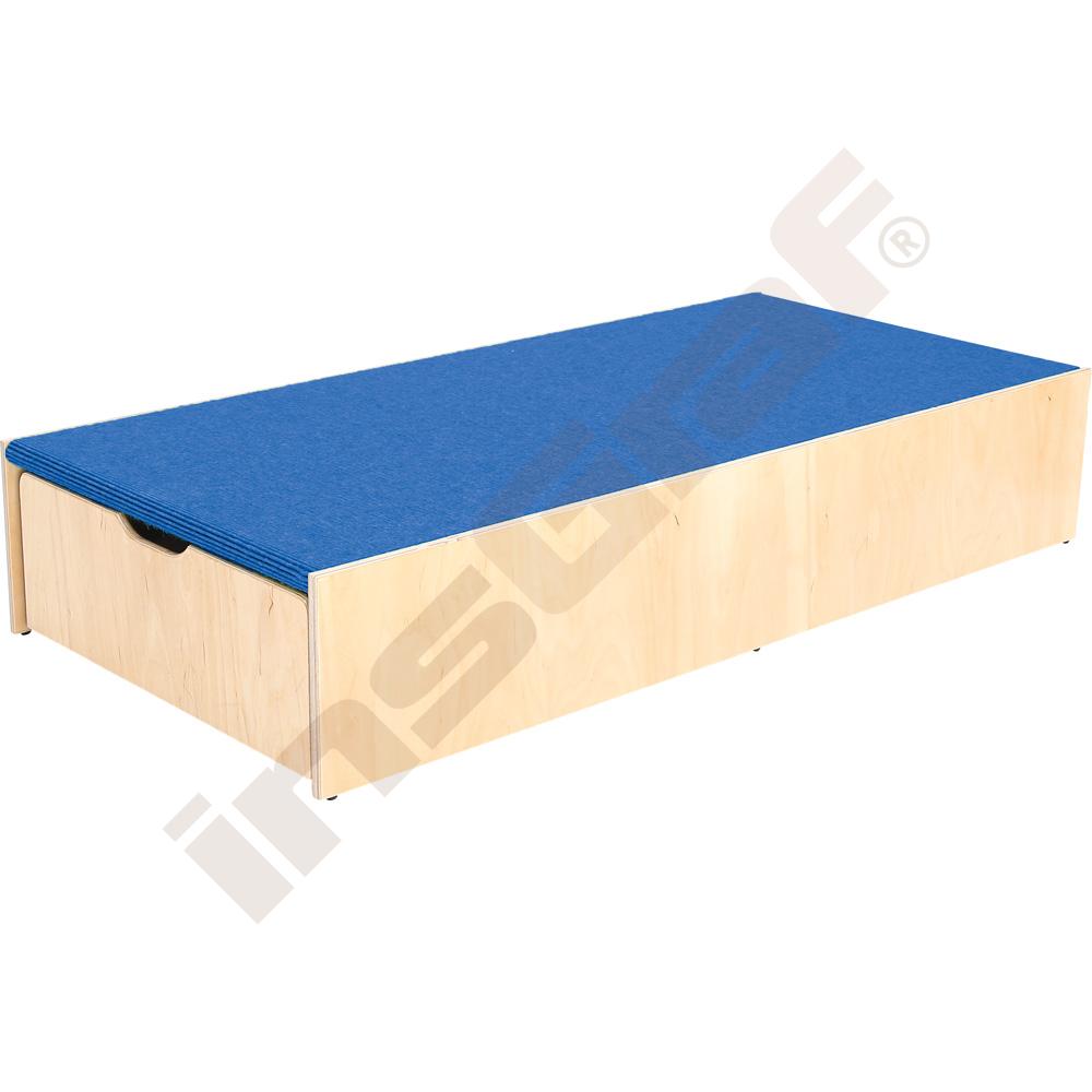 Podesta s postýlkou, výška 30 cm - modrá