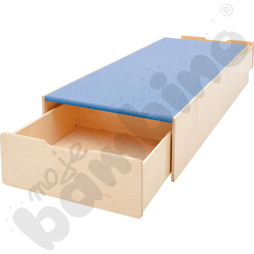 Podest z wnękami po bokach, wys. 30 cm - jasnoniebieski