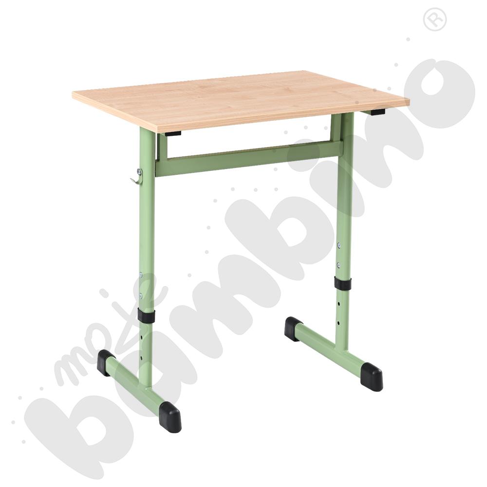 Stół IN-T 70x50 rozm. 3-7, 1-os., stelaż oliwkowy, blat klon 375, obrzeże ABS, narożniki proste