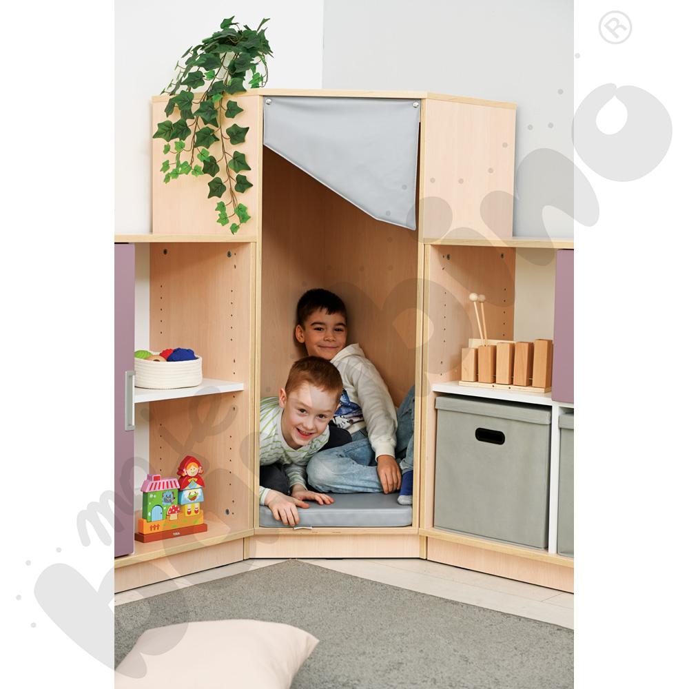 Quadro - kącik wypoczynkowy rogowy, klon jasnyowo-szary