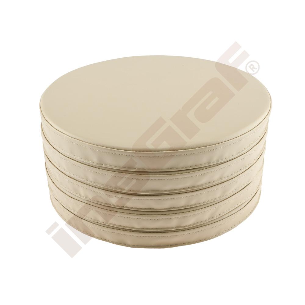 
Bodenkissen, rund, 5er-Set, beige
