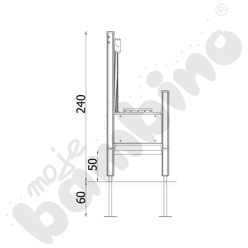 Wciągarka do piasku z podestem