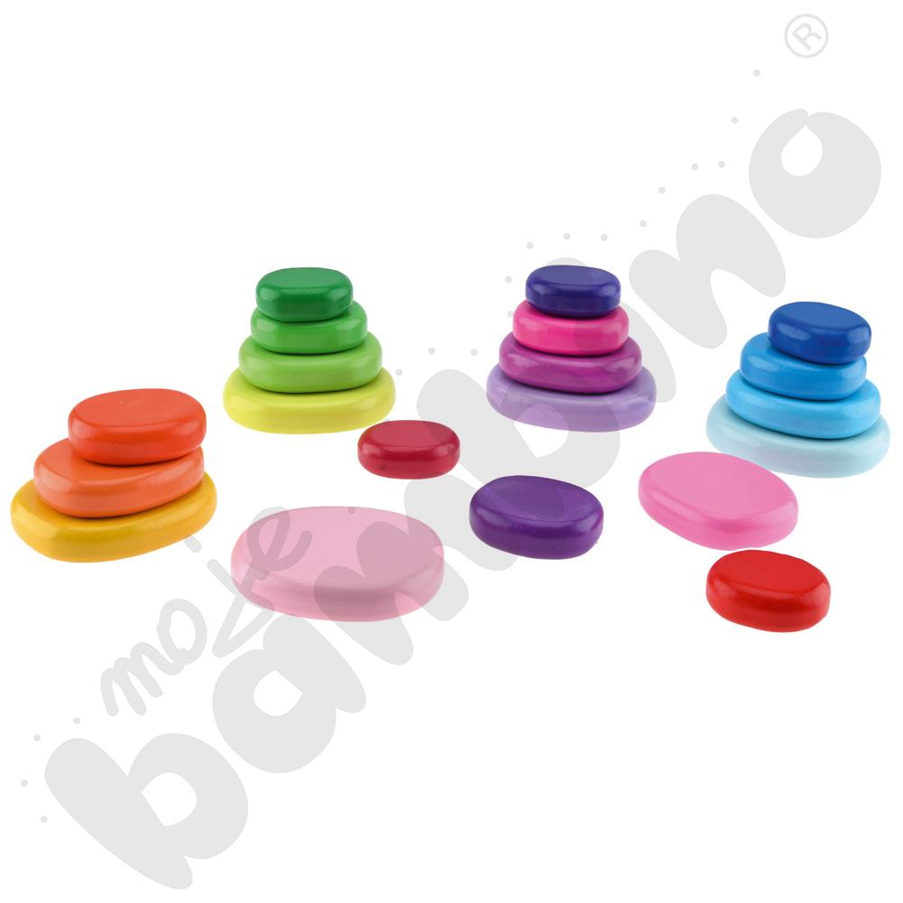 Kolorowe kamienie do ćwiczeń manualnych