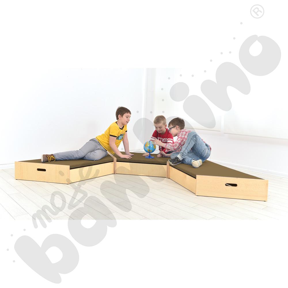 Podest trapezowy, wys. 20 cm - jasnobrązowy