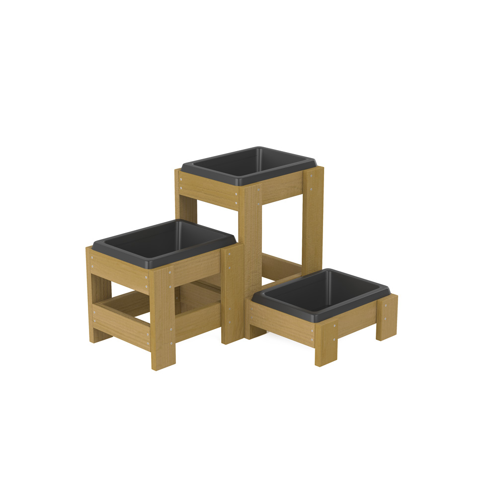 Kvetináč Terra s plastovým boxom, nízky