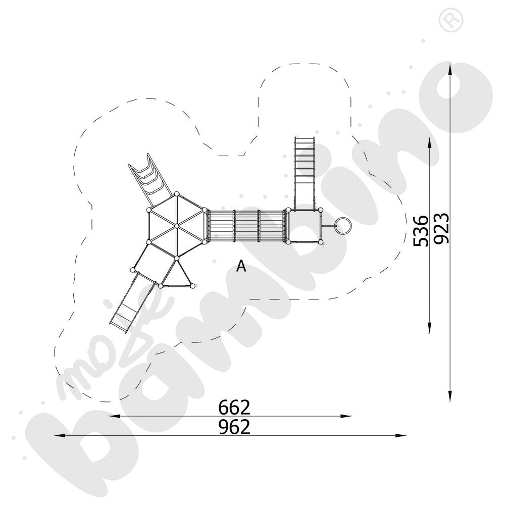 Orbis - platforma 8, drewniane słupy