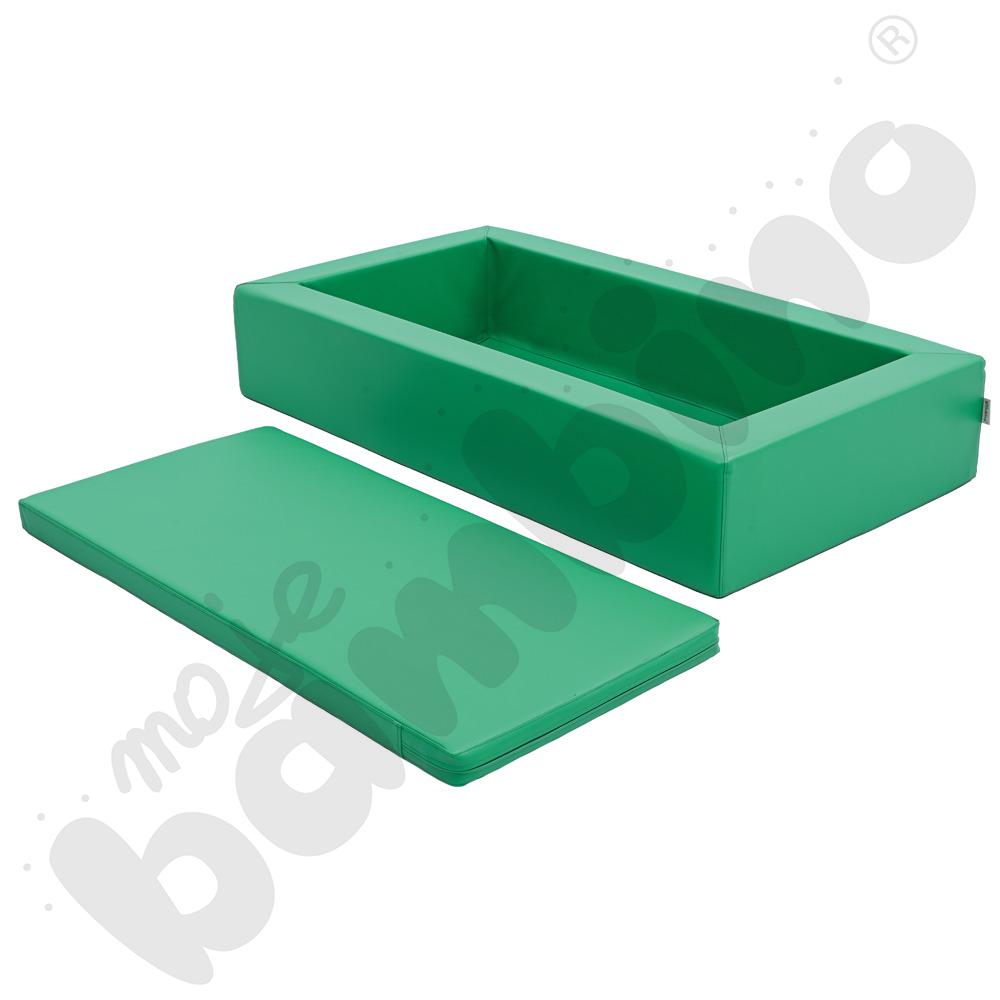 Zielone łóżeczko piankowe z materacem