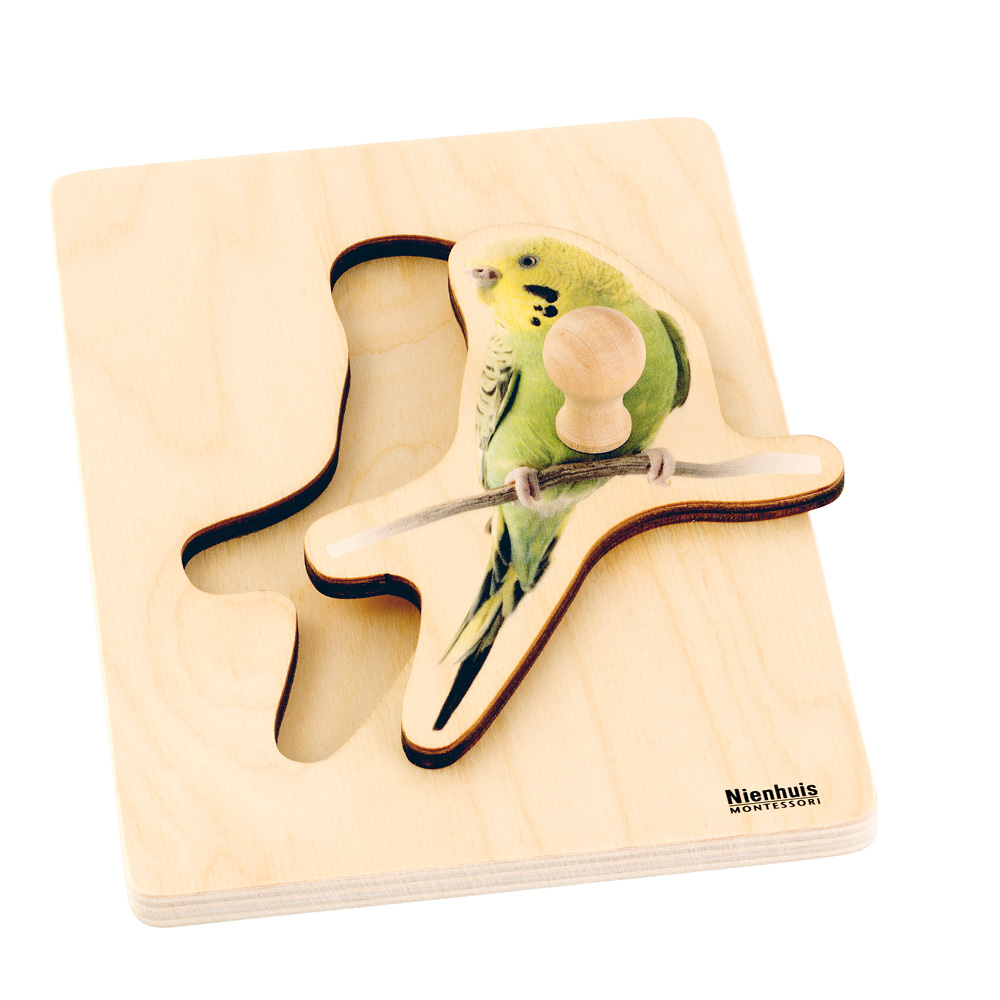 Puzzle pre najmenších - Montessori - papagáj