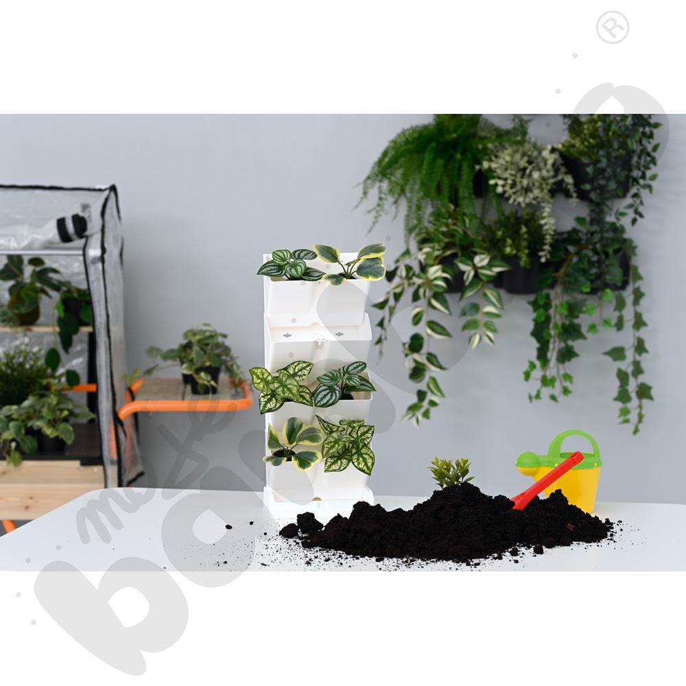 Donice modułowe ścienne na 12 roślin - antracytowe