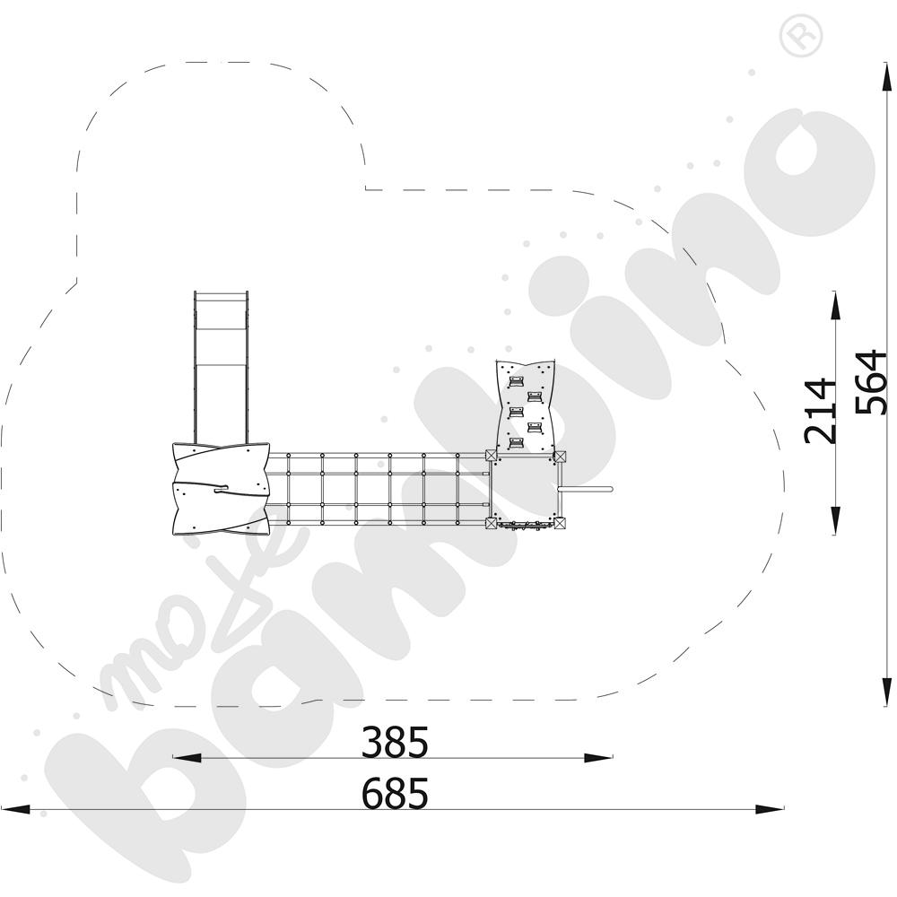 Zestaw Urbi 6, słupy drewniane C