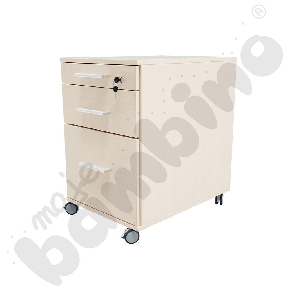 Kontenerek z piórnikiem i kartoteką - klon jasny