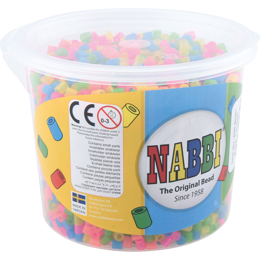 Korálky NABBI® MIDI na žehlenie neónové - vedierko 5000 ks