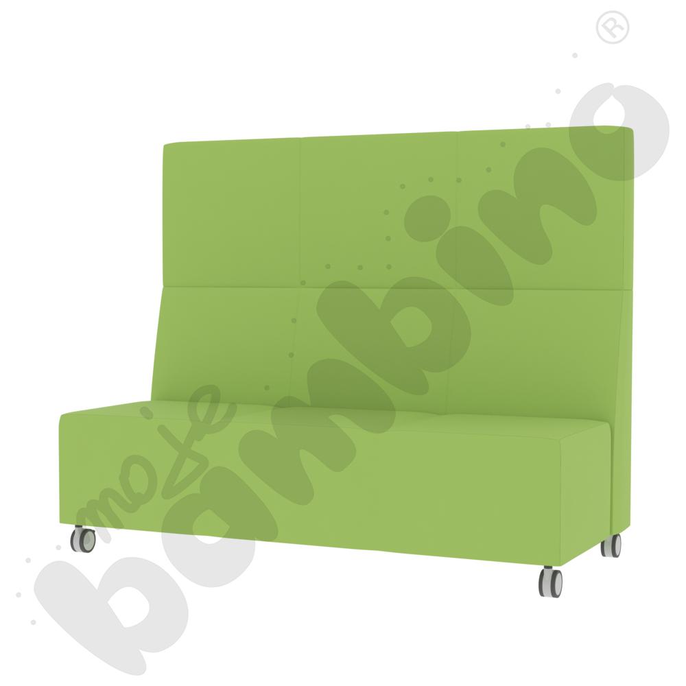 Sofa Universum 3-os. wys. 133 cm, na kółkach, tkanina MT14