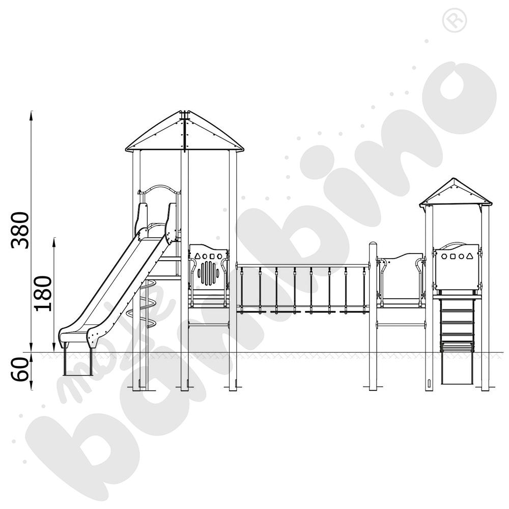 Orbis - baszta 9, metalowe słupy