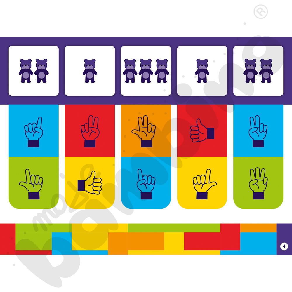 Colorcode - karty zadań - liczby od 1 do 3 