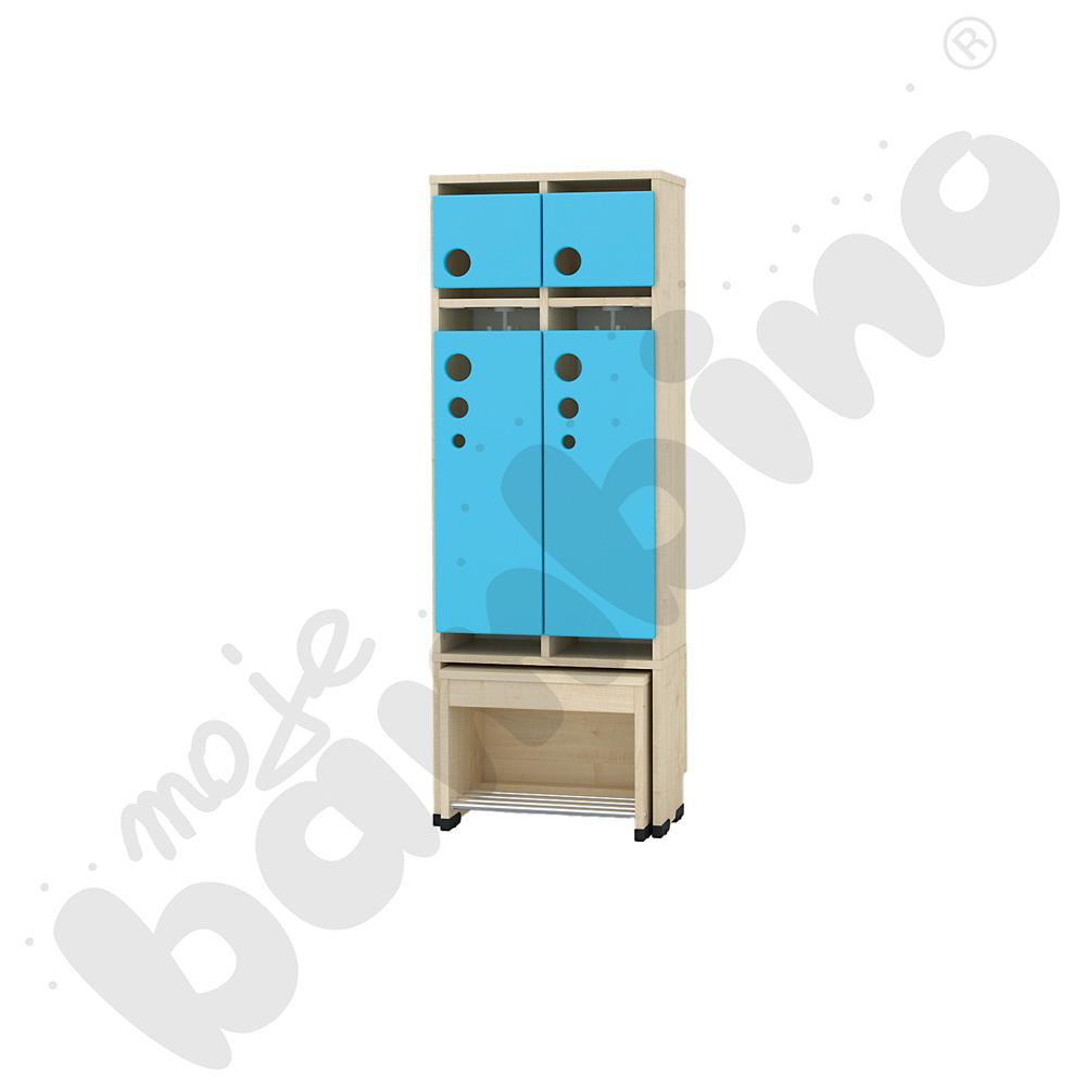 Szatnia Kropla z wysuwanym siedziskiem 2-os., wys. 35 cm 