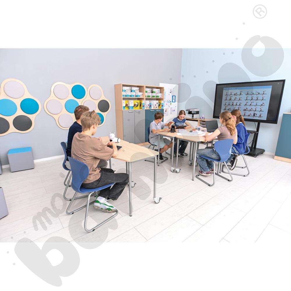 Stół Lektor mobilny prawy - klon jasny