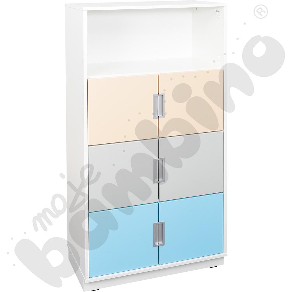 Quadro – szafka XL z 3 półkami, biała