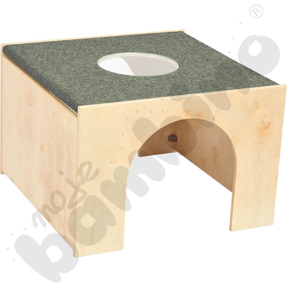 Podest ze szkłem, wys. 45 cm - jasnoszary