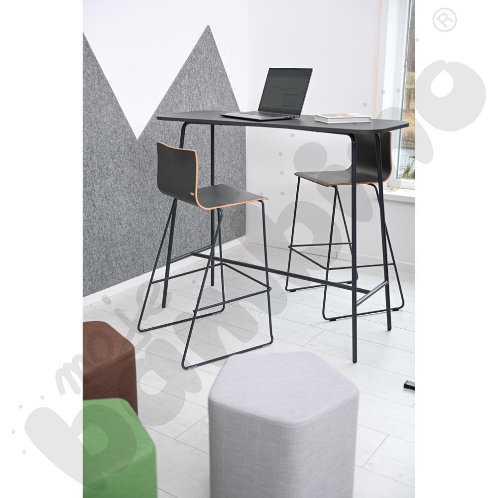 Stolik duży wysoki antracyt 130x50x110