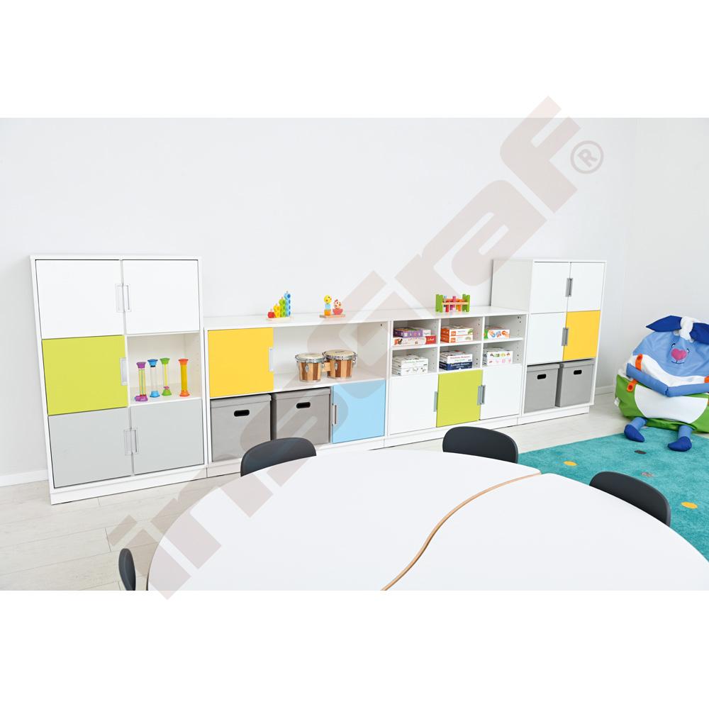 Quadro - Schrank L mit 1 Mittelwand, B 79, weiß