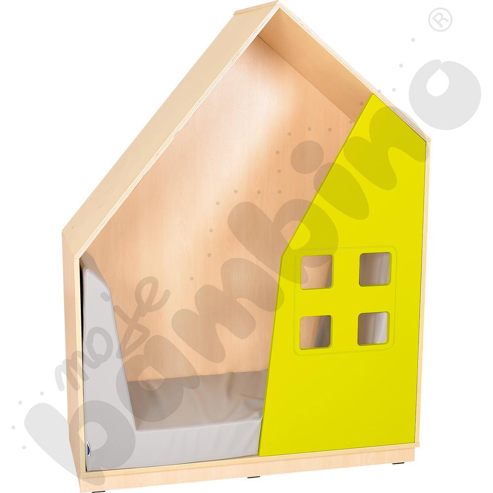 Quadro - szafka-domek - limonkowa, skrzynia klon jasny