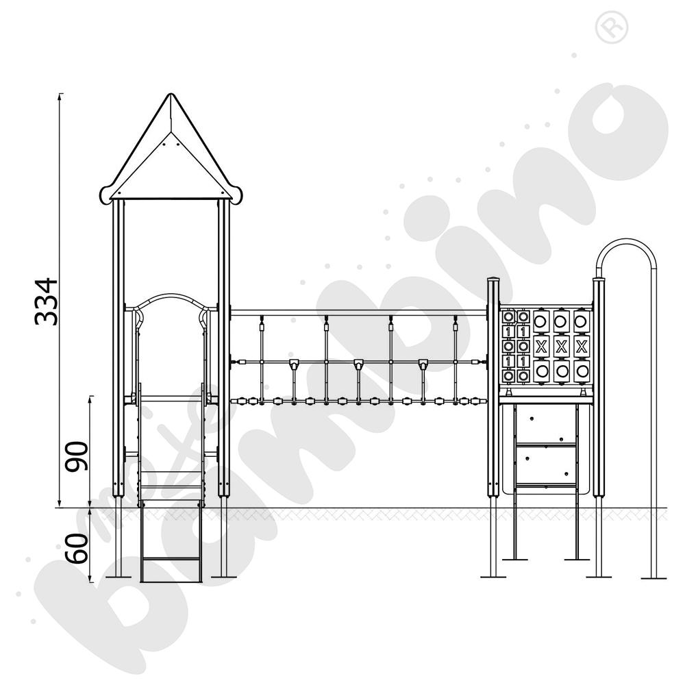 Quadro - zestaw 1263, drewniane słupy