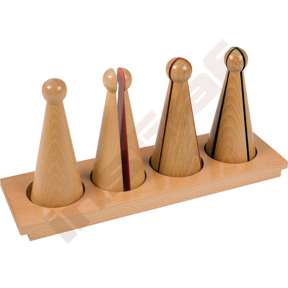 Montessori zlomkové kužely 
