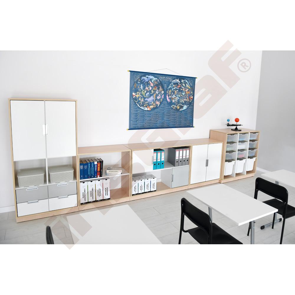 Quadro - sestava 180, dvířka 90°, korpusy světlý javor