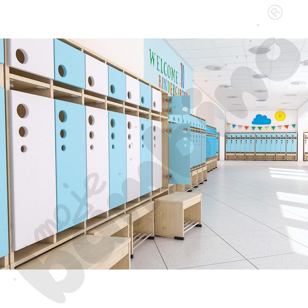 Szatnia Kropla z wysuwanym siedziskiem 4-os., wys. 31 cm 