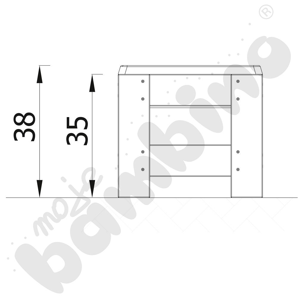 Donica Terra z pojemnikiem, średnia