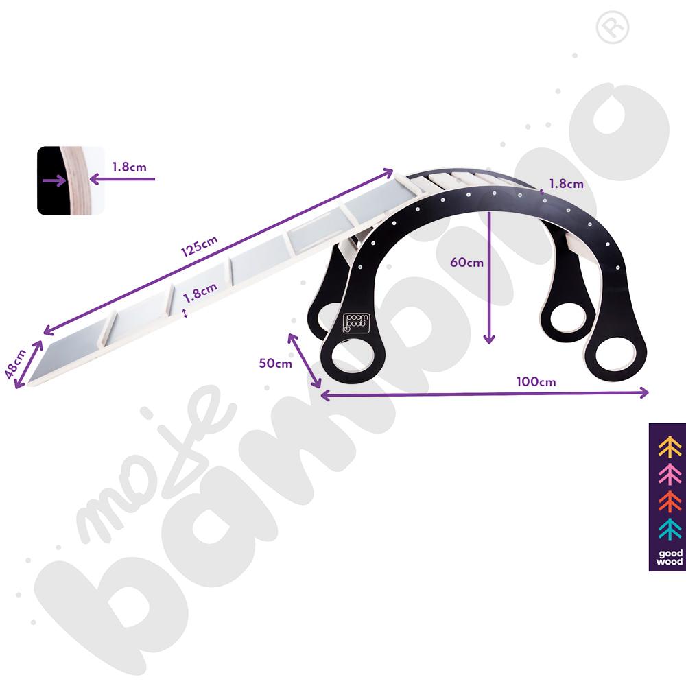 Drewniana drabinka Good Wood - szara - MED