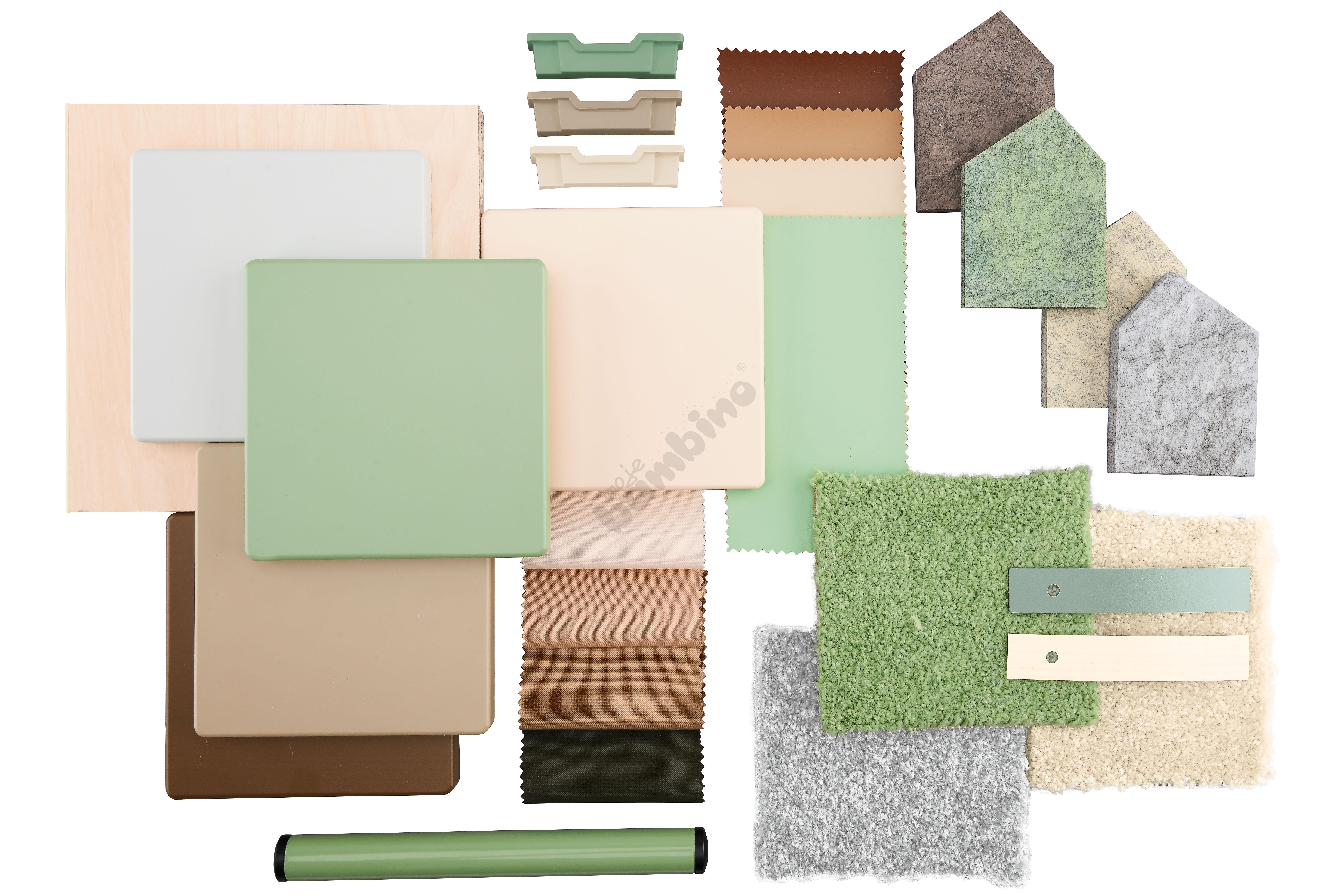 Sala przedszkolna Quadro w kolorystyce oliwkowej 