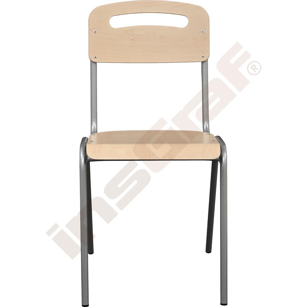 Židle H přírodní vel. 6, konstrukce stříbrná 