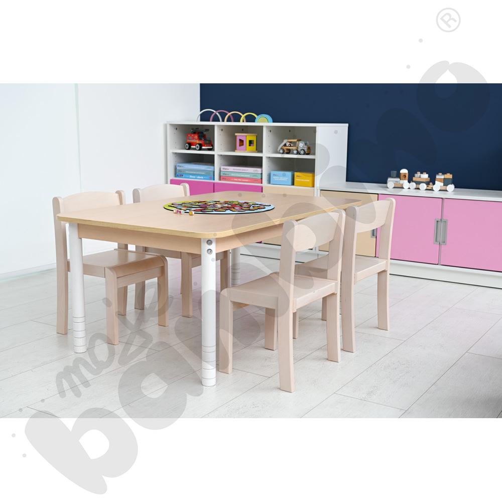 Blat klonowy prostokątny z klonowym obrzeżem