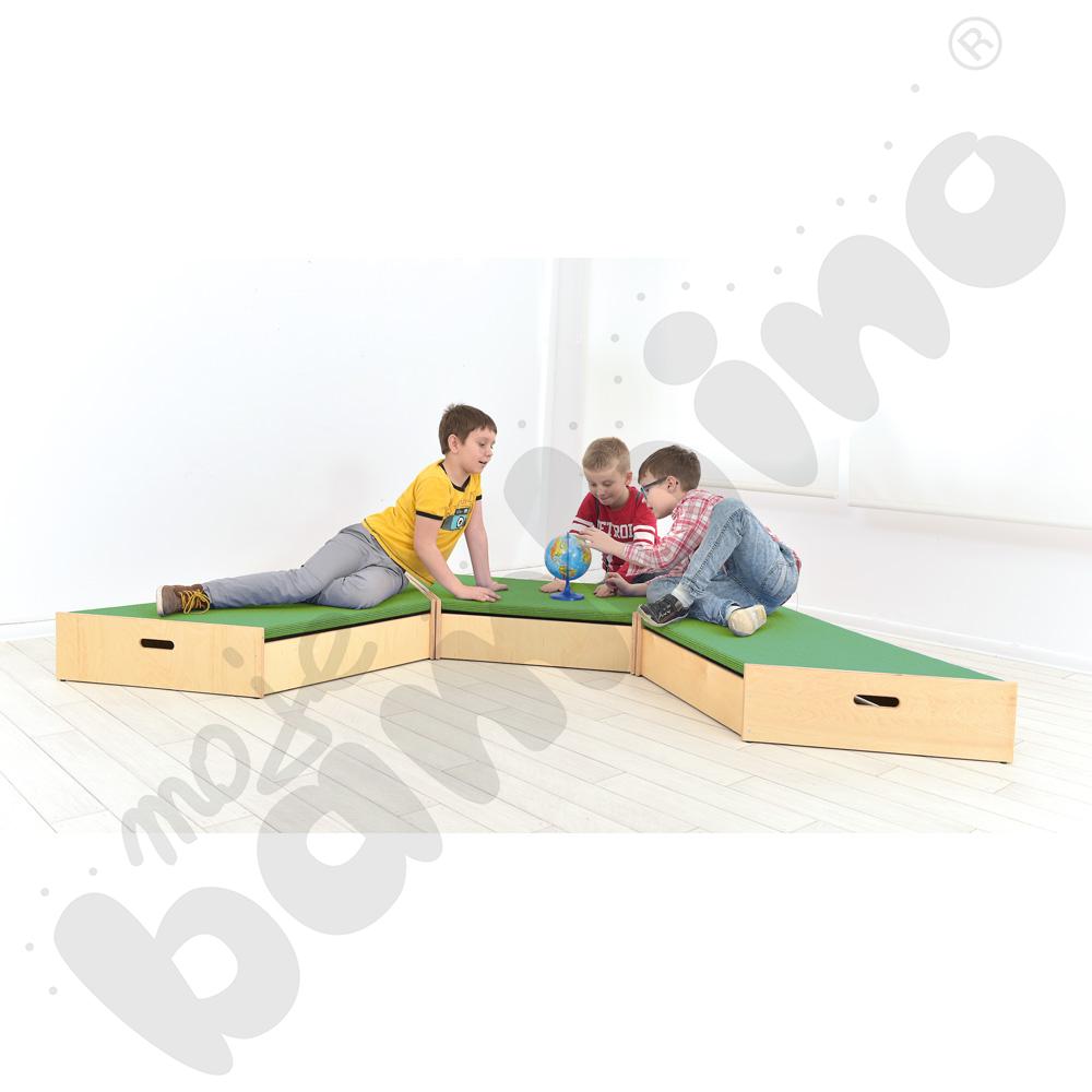 Podest trapezowy, wys. 20 cm - ciemnozielony