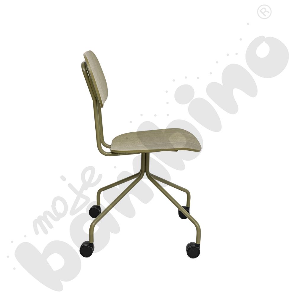Krzesło na kółkach New School oliwka