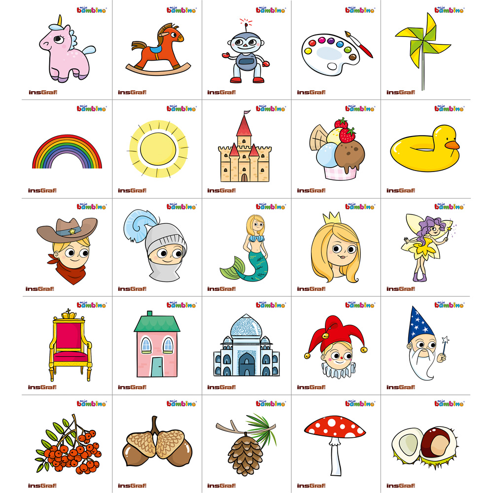Samolepky značky - detský svet 1, 25 kusov 