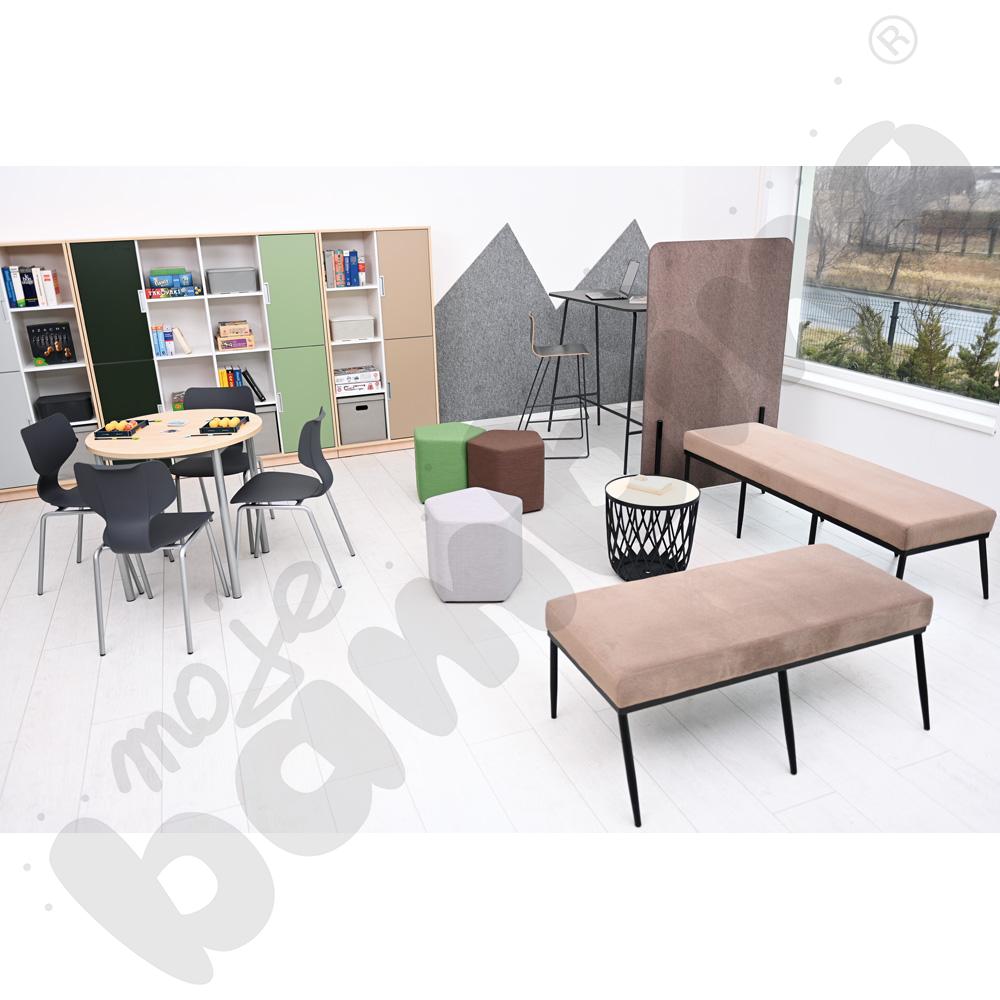 Ławka Xena 3-os. brązowa