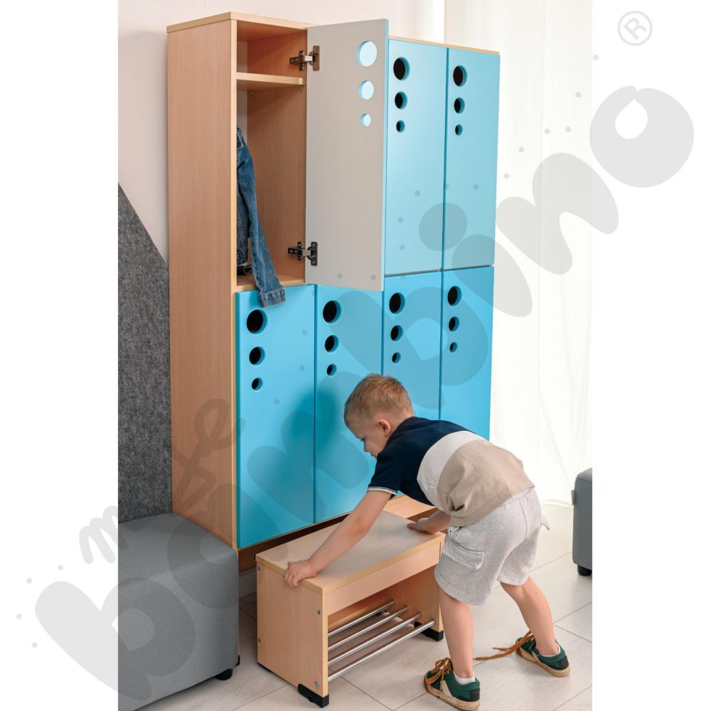 Szatnia Kropla Mini z wysuwanym siedziskiem 8-osobowa - zestaw 1