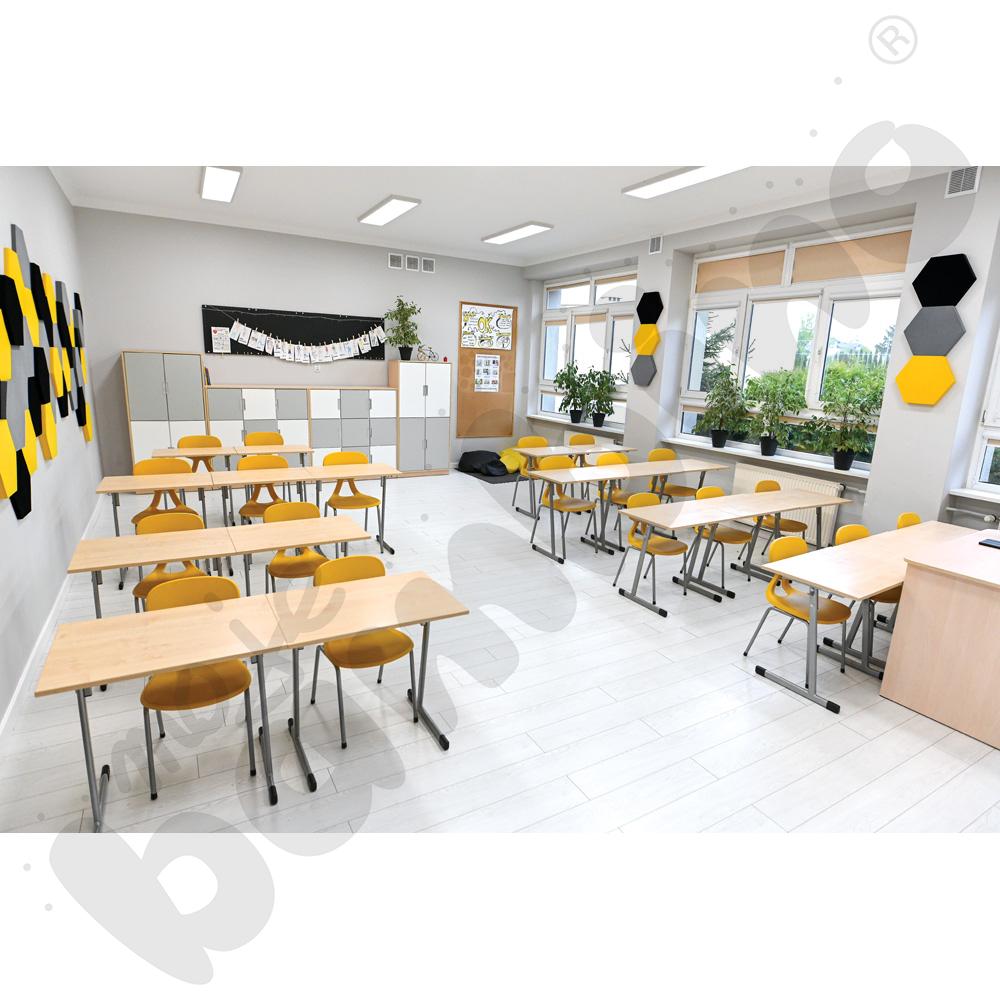 Krzesło Colores rozm. 4 żółte, stelaż aluminium