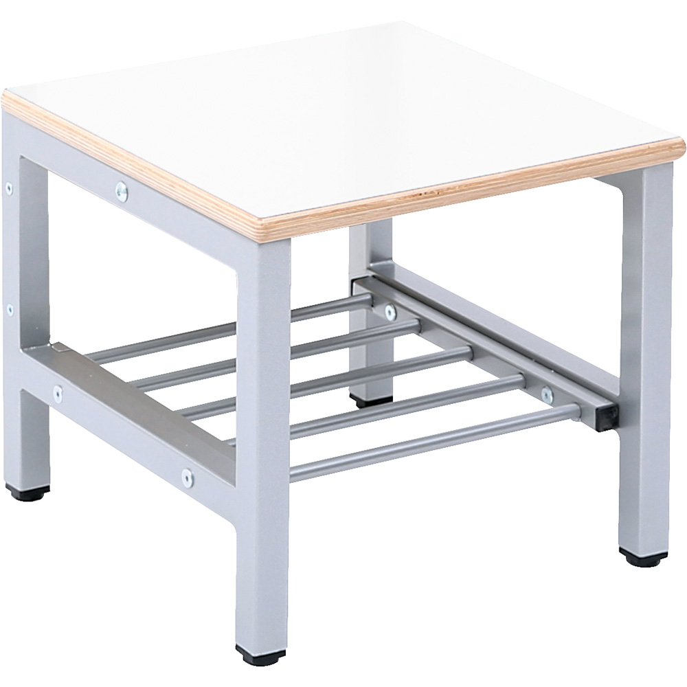 Lavička Flexi do šatne, úzka pre 2 os., výška 26 cm - biela
