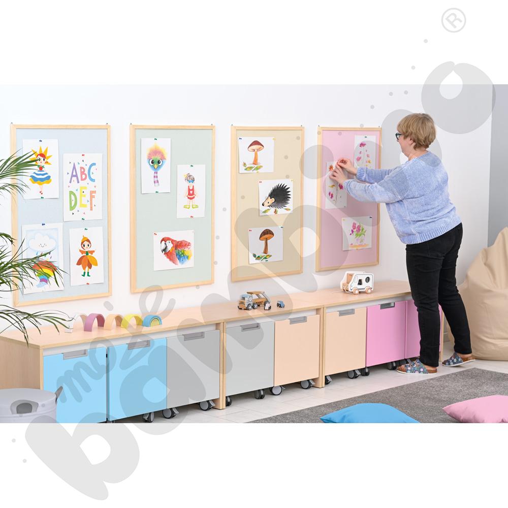 Tablica korkowa 60 x 90 cm - pastelowa zieleń