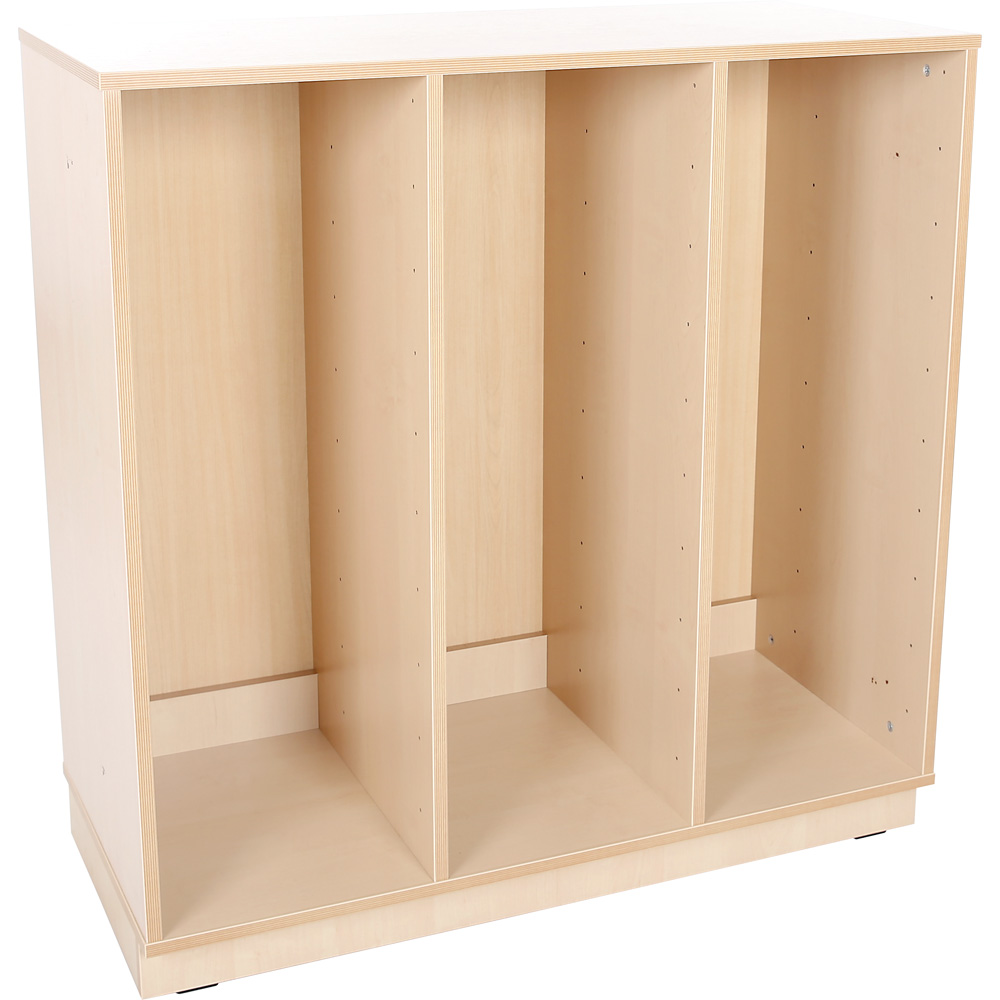 Skrinka Flexi L na plastové, úložné boxy na sokli - 3 priehradky