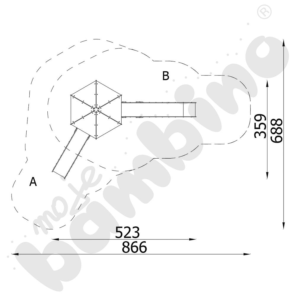 Orbis - baszta 8, metalowe słupy