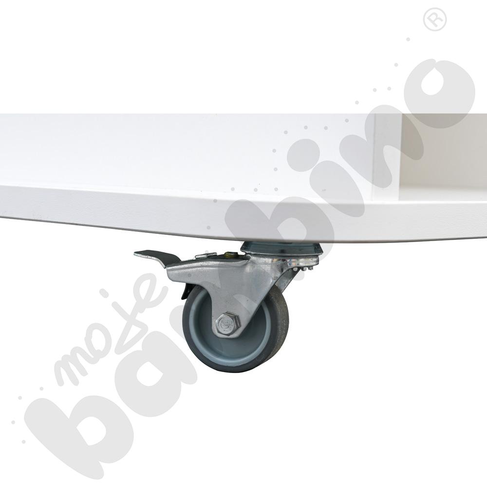 Stolik prostokątny na matę biały